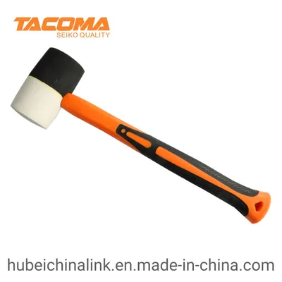 24 Oz Half Black Half White Rubber TPR Plastic Coated Handle